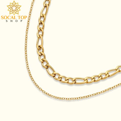 18K Gold plated Stainless steel necklace, Intensity